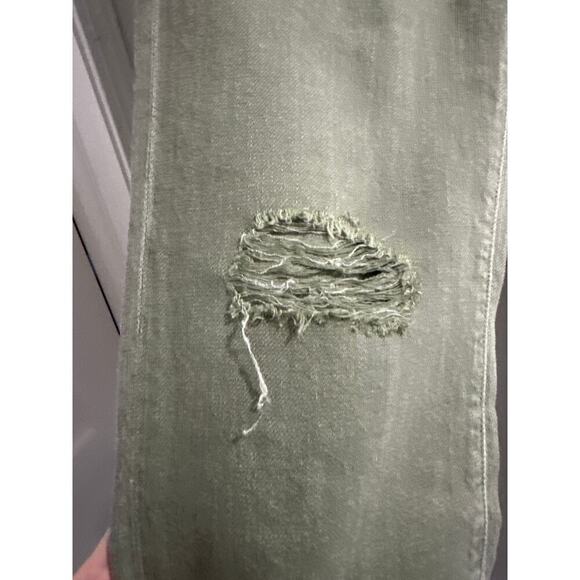 🔴Sandrine‎ Rose Free People Green distress jeans size 27 New - Picture 4 of 9